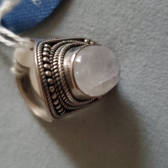 SG's Rainbow Moon Stone Ring made in India - Picture 3 of 16